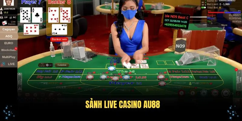 Sảnh live casino AU88 với những ưu điểm vượt trội